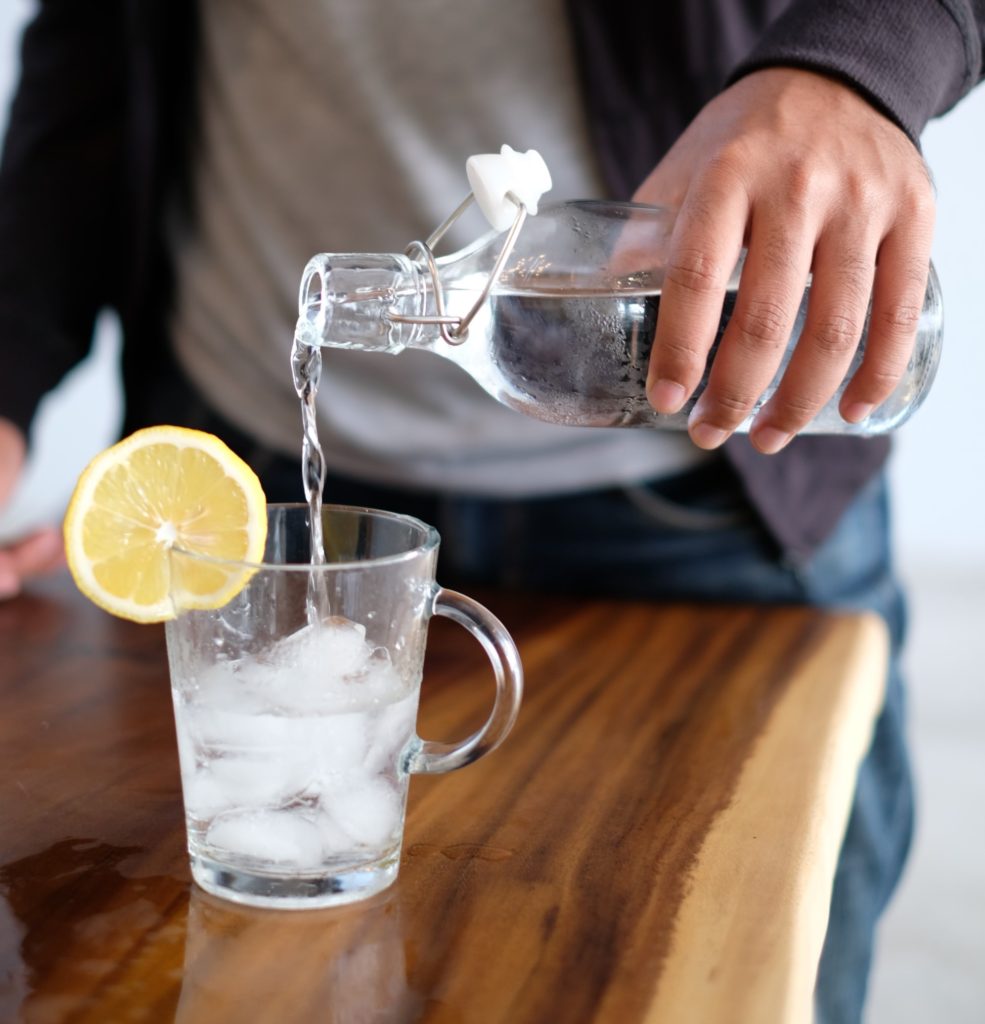 Drink lots of water self-care tip