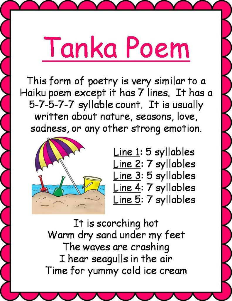 Tanka Poem Template at websamirablog Blog