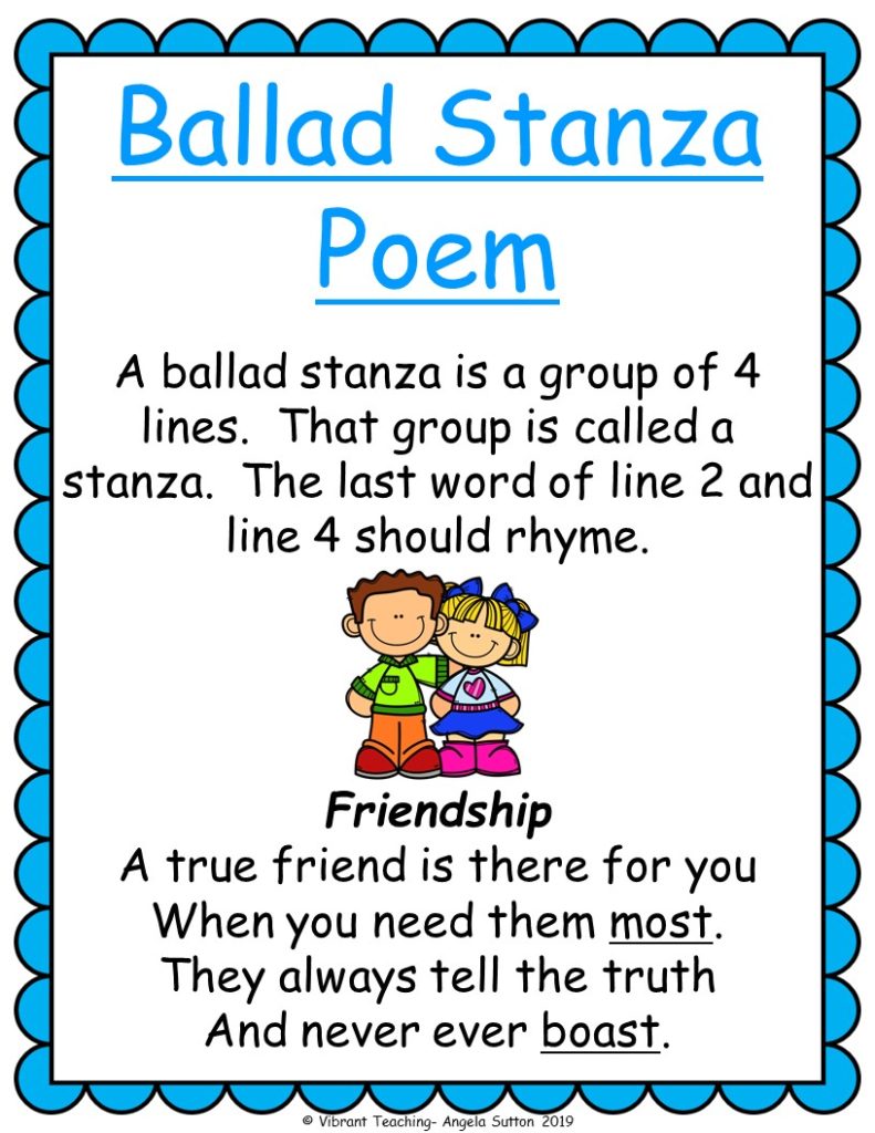 ballad poem examples for kids