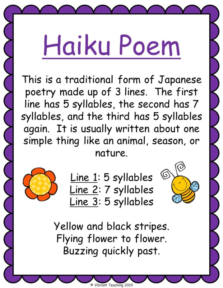 Syllables In A Haiku