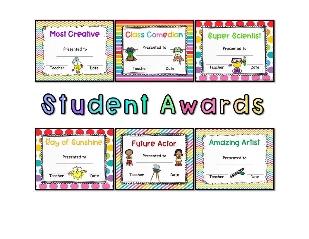 List Of Character Awards For Kindergarten