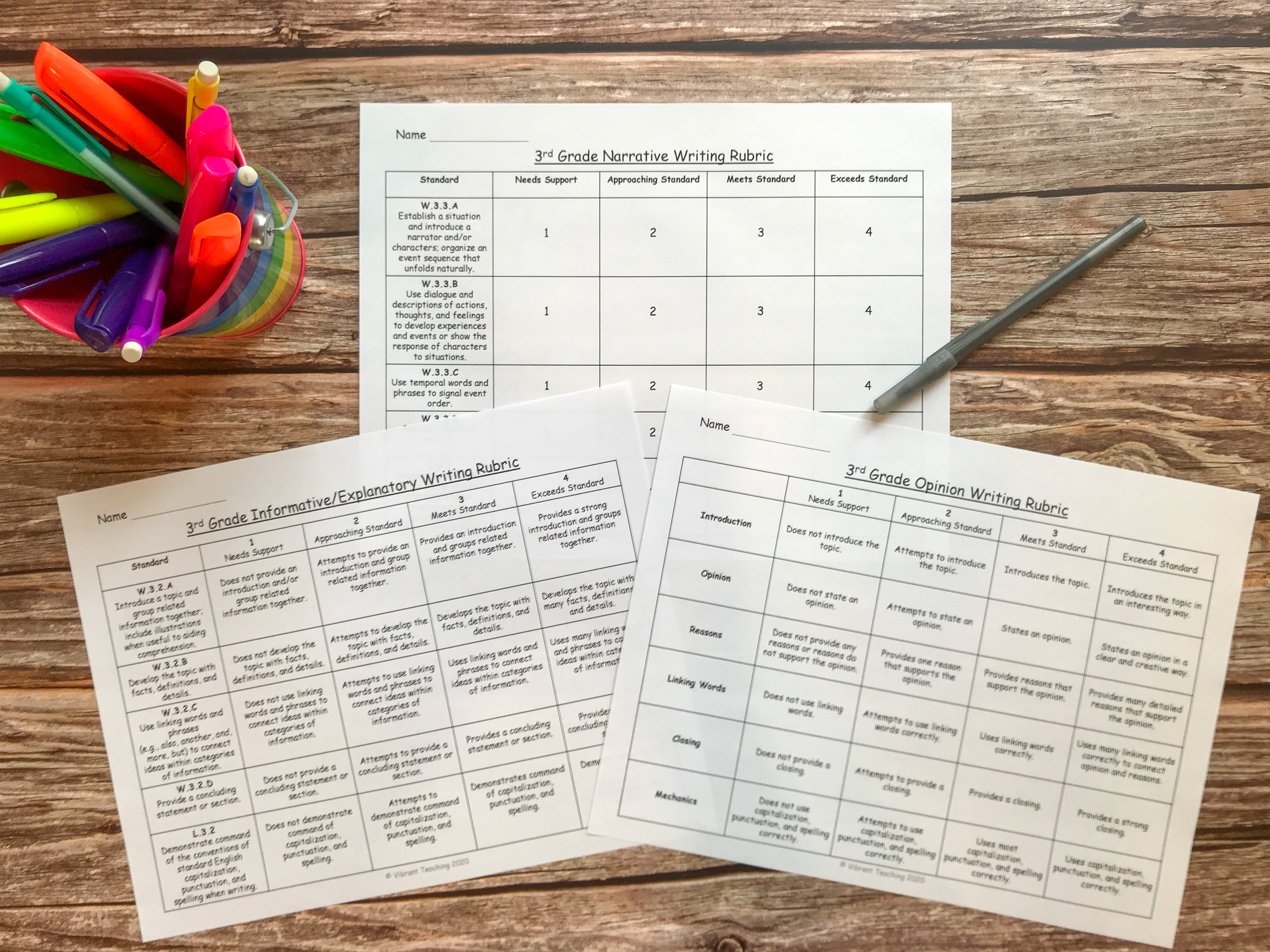 FREE} Primary Writing Journal Paper with Picture Rubric for