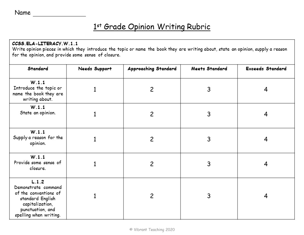 first-grade-rubric-for-writing