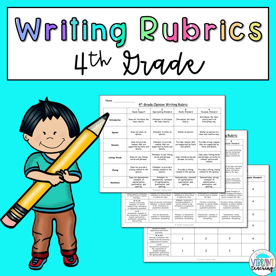 common core writing rubric 4th grade