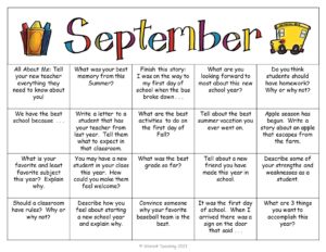 Monthly Writing Prompts to Engage Students and Make Writing Fun ...